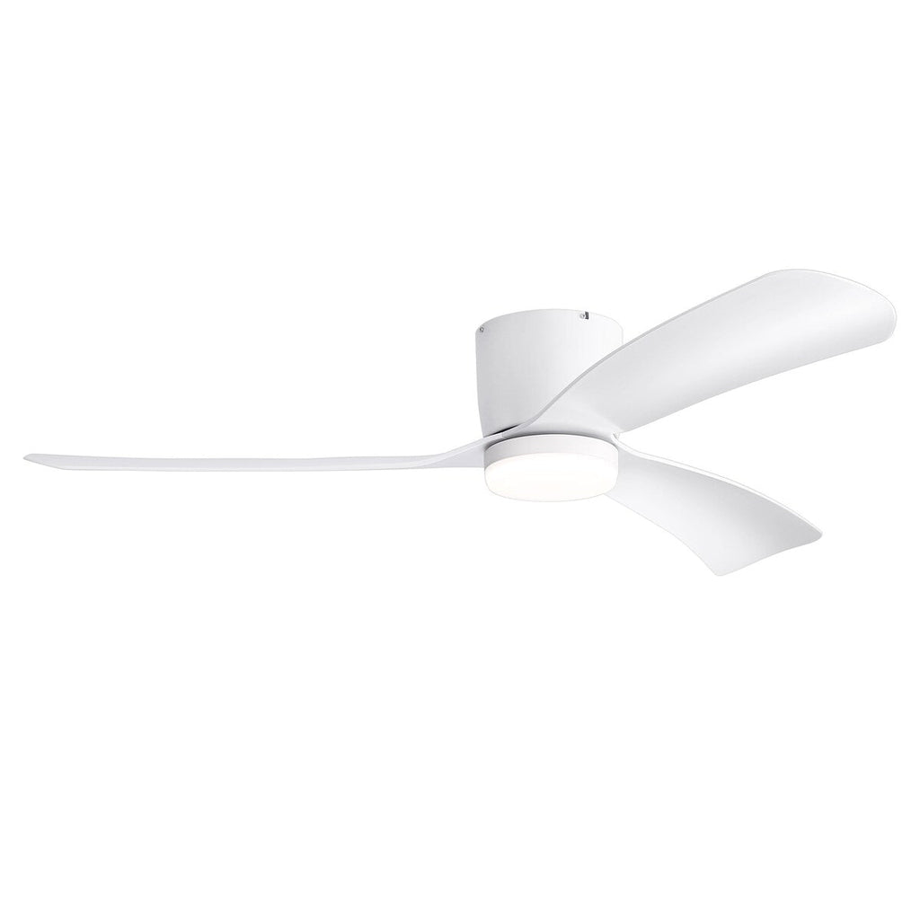 Ventilatore da soffitto a LED da 52 pollici nero/bianco con telecomando (3 pale)