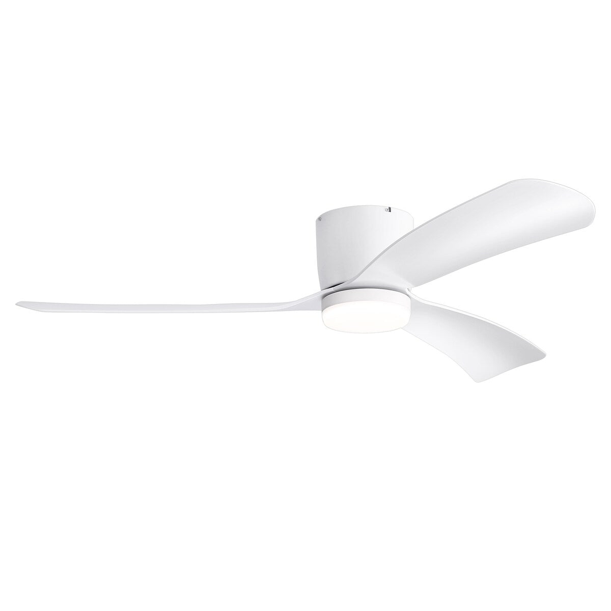 Ventilatore da soffitto a LED da 52 pollici nero/bianco con telecomando (3 pale)