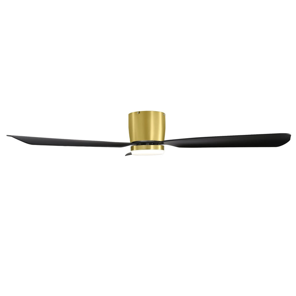 Ventilatore da soffitto a LED da 52 pollici nero/bianco con telecomando (3 pale)