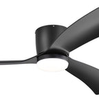 Ventilatore da soffitto a LED da 52 pollici nero/bianco con telecomando (3 pale)