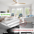 Ventilatore da soffitto a filo in stile fattoria da 52 pollici con luce e telecomando, motore CC reversibile