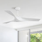 Ventilatore da soffitto moderno in legno massello/ABS da 52 pollici con telecomando (senza luce), 6 velocità del vento, flusso d'aria reversibile