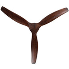 Ventilatore da soffitto moderno in legno massello/ABS da 52 pollici con telecomando (senza luce), 6 velocità del vento, flusso d'aria reversibile