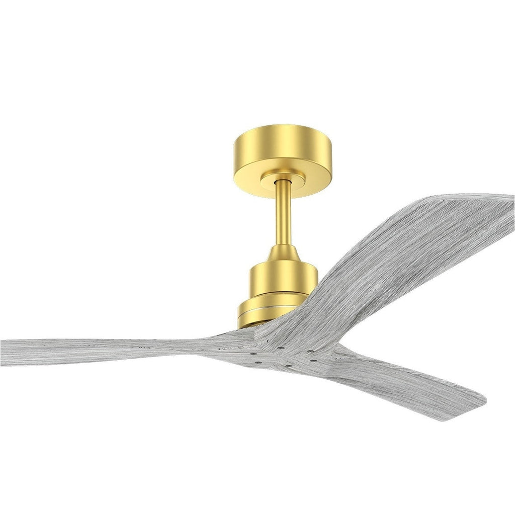 Ventilatore da soffitto moderno in legno massello/ABS da 52 pollici con telecomando (senza luce), 6 velocità del vento, flusso d'aria reversibile