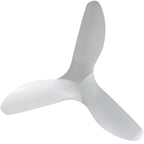 Ventilatore da soffitto moderno in legno massello/ABS da 52 pollici con telecomando (senza luce), 6 velocità del vento, flusso d'aria reversibile