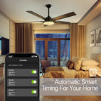 52 ventilatori da soffitto moderni con luci e telecomando, LED dimmerabili