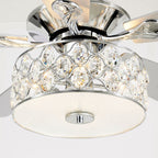 52 Ventilatore da soffitto in cristallo moderno a 4 luci con telecomando