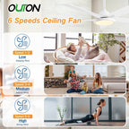 52 ventilatori da soffitto moderni con luci e telecomando, LED dimmerabili