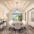 Lampadario a 24 luci con ruota di carro rotonda da 54 pollici