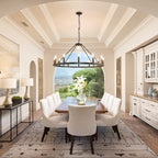 Lampadario a 24 luci con ruota di carro rotonda da 54 pollici