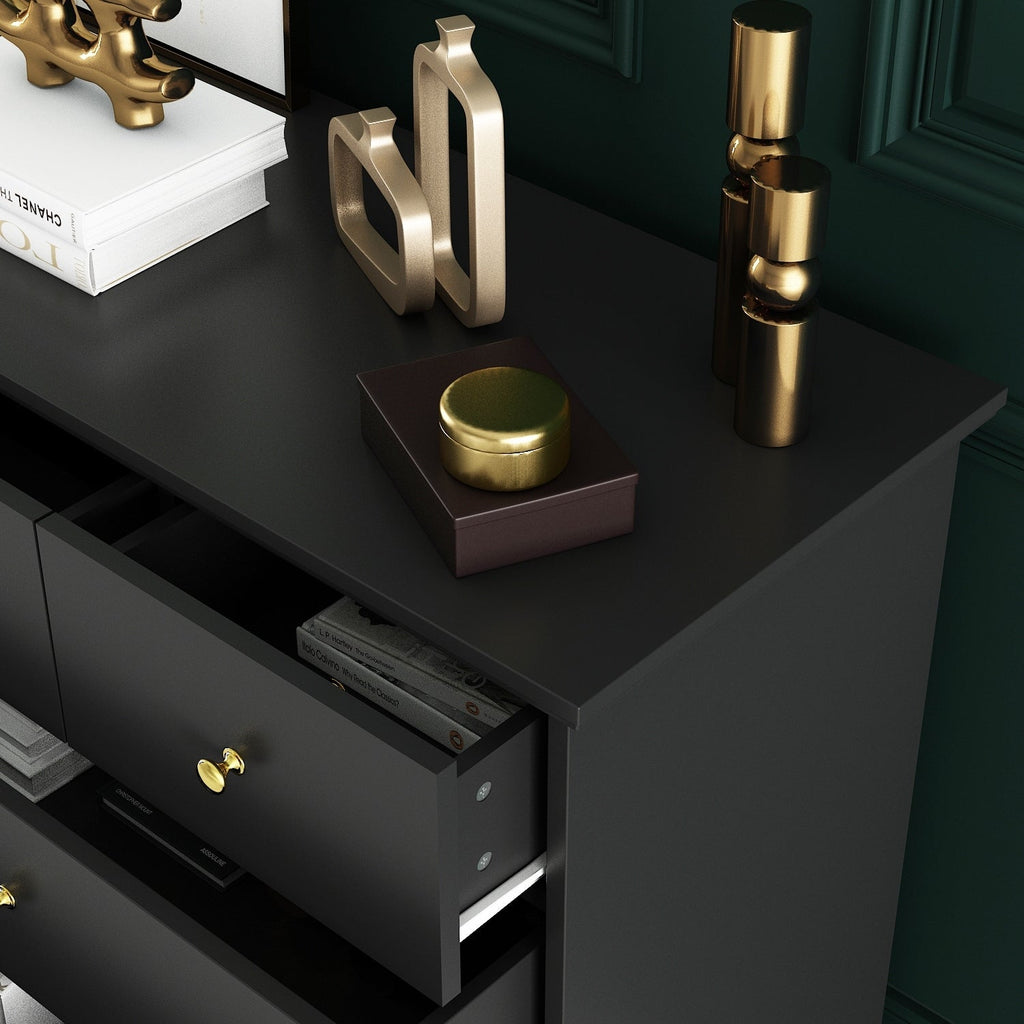 Cassettiera per camera da letto matrimoniale larga 55,1 cm con cassetti portaoggetti