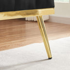 Divano a 2 posti in velluto 55,5 con 2 cuscini, design contemporaneo e facile da montare