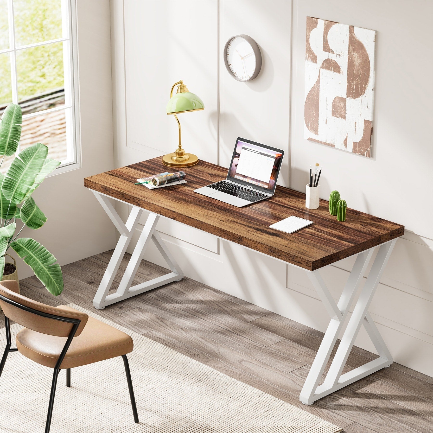 Scrivania per computer resistente da 55 pollici, scrivania da ufficio