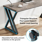 Scrivania per computer resistente da 55 pollici, scrivania da ufficio