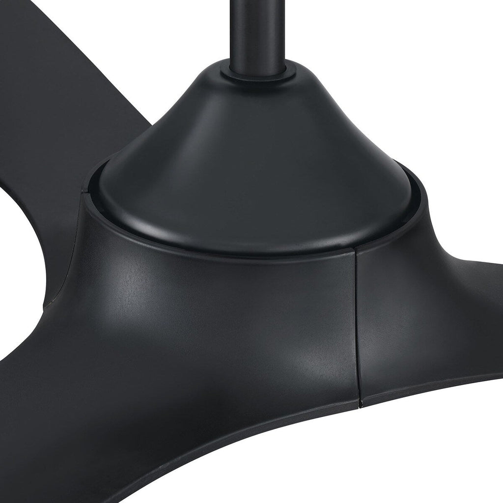 Ventilatore da soffitto moderno a 3 pale con elica nera da 56 pollici e telecomando