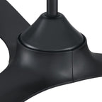 Ventilatore da soffitto moderno a 3 pale con elica nera da 56 pollici e telecomando