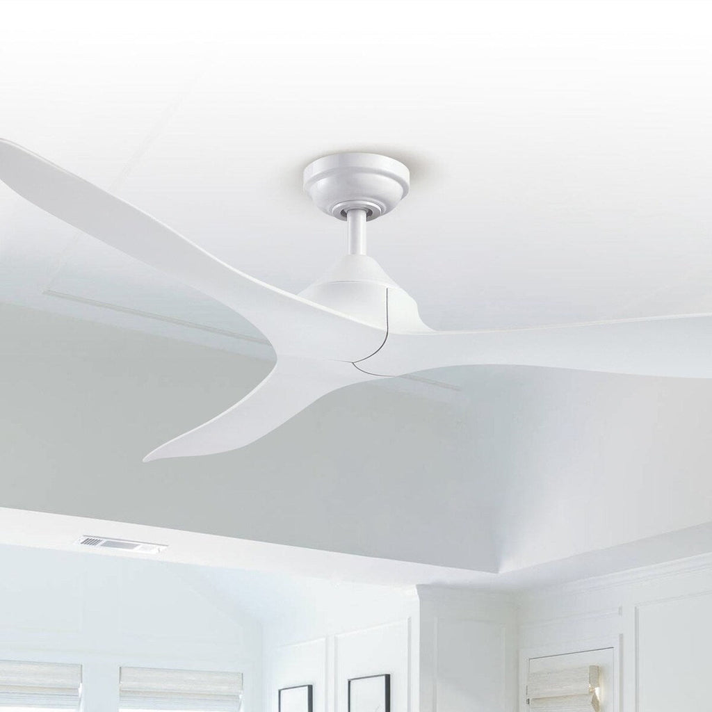 Ventilatore da soffitto moderno a 3 pale con elica nera da 56 pollici e telecomando