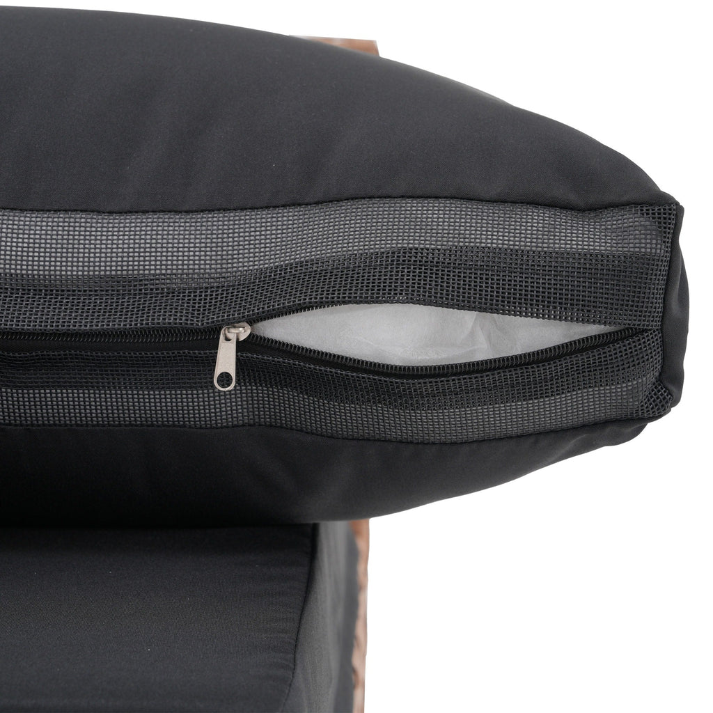 Gruppo di sedute componibili per esterni da 6 persone con cuscini