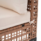 Gruppo di sedute componibili per esterni da 6 persone con cuscini