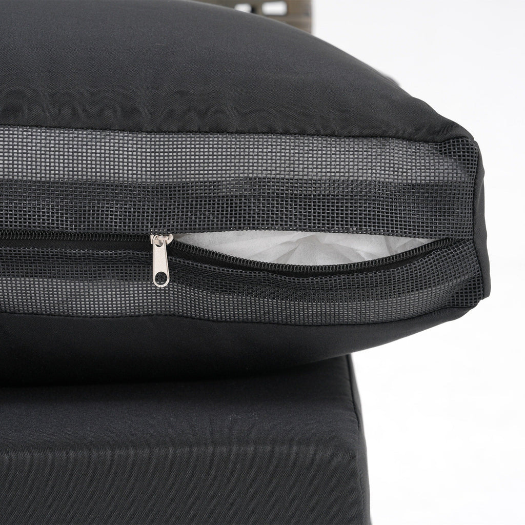 Gruppo di sedute componibili per esterni da 6 persone con cuscini