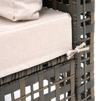 Gruppo di sedute componibili per esterni da 6 persone con cuscini