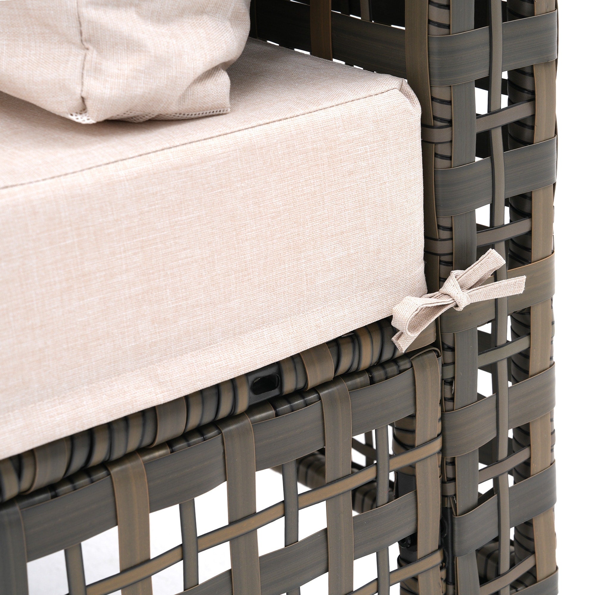 Gruppo di sedute componibili per esterni da 6 persone con cuscini