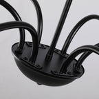 Lampadario minimalista da 64 pollici con 6 luci in nero opaco/oro/cromo - N/D