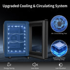 Frigorifero per vino da 6 bottiglie (8-19 °C), mini refrigeratore per bevande indipendente per l'estate, refrigeratore per vino con controllo della temperatura