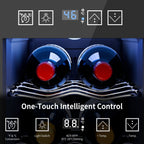 Frigorifero per vino da 6 bottiglie (8-19 °C), mini refrigeratore per bevande indipendente per l'estate, refrigeratore per vino con controllo della temperatura