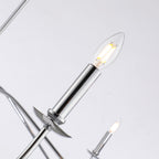 Lampadario minimalista da 64 pollici con 6 luci in nero opaco/oro/cromo - N/D