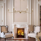 Lampadario minimalista francese classico a 6 luci con illuminazione a candela