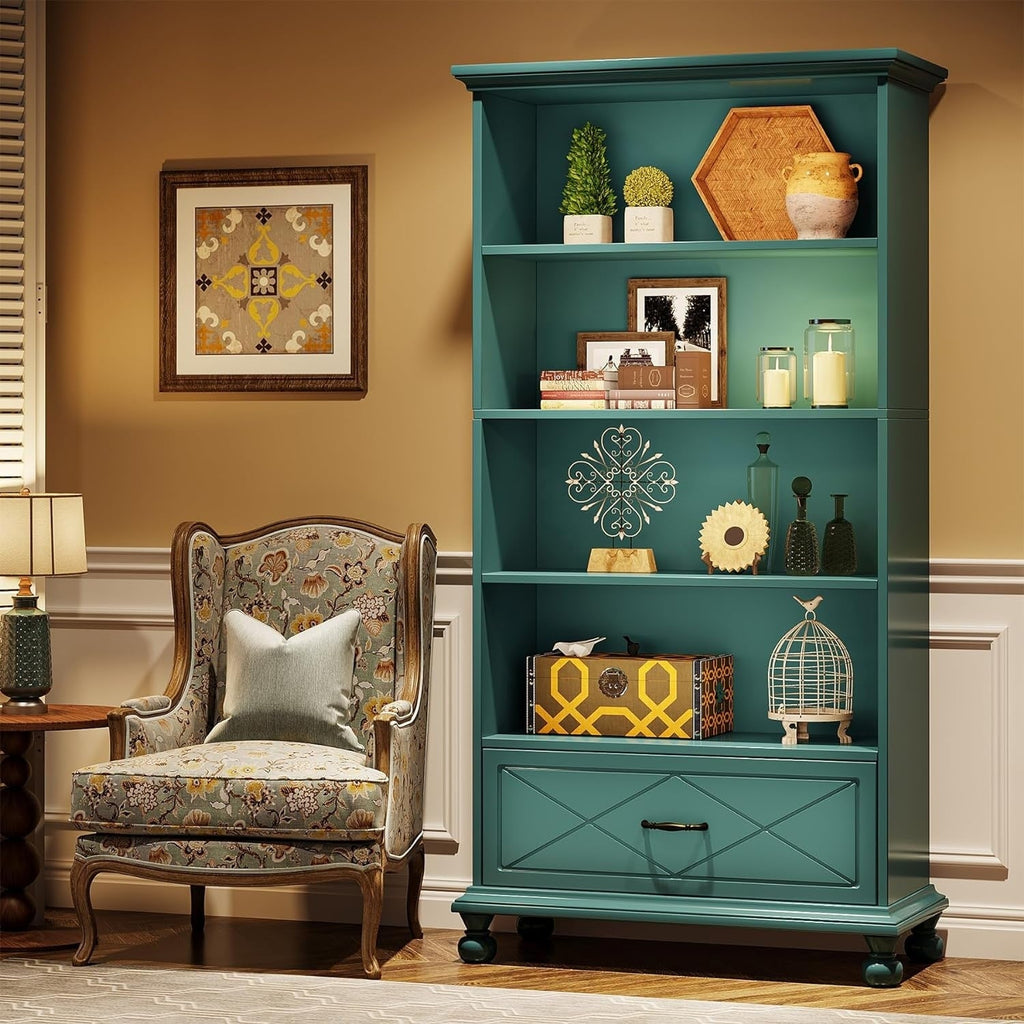 Libreria a 6 ripiani con cassetto 71 Libreria per soggiorno