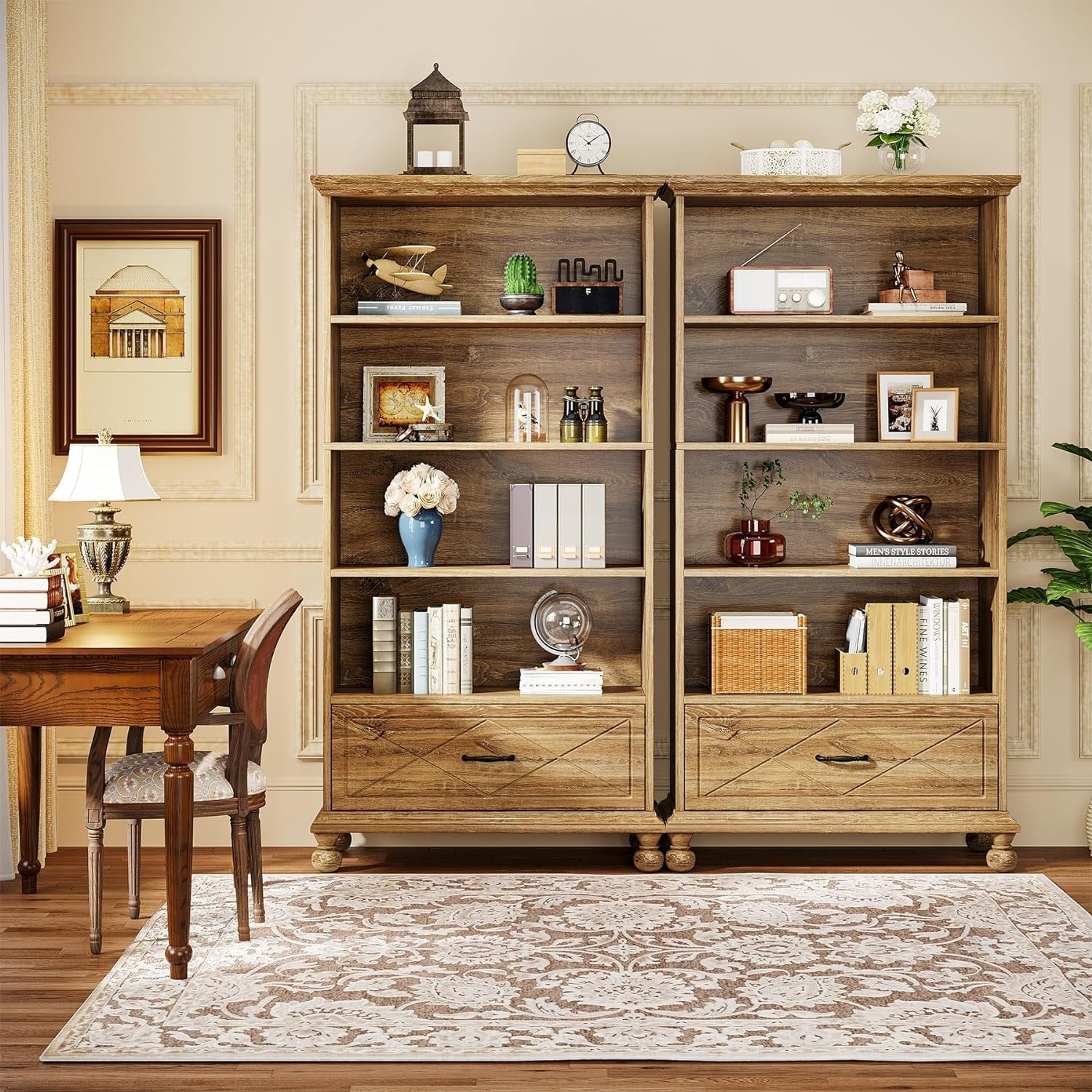 Libreria a 6 ripiani con cassetto 71 Libreria per soggiorno