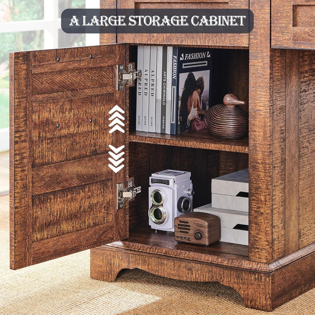 Scrivania direzionale a L da 60 pollici, scrivania angolare in legno, scrivania per computer