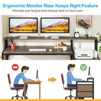 Scrivania per computer da 63 pollici con supporto per monitor, scrivanie ergonomiche per ufficio domestico con cassetti e schedario