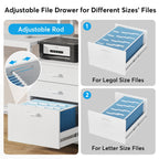 Scrivania per computer da 63 pollici con supporto per monitor, scrivanie ergonomiche per ufficio domestico con cassetti e schedario