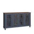 Credenza da cucina in legno in stile vintage da 63 pollici - Larghezza 63 pollici