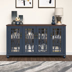 Credenza da cucina in legno in stile vintage da 63 pollici - Larghezza 63 pollici