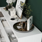 Cassettiera con 9 cassetti da 63 W, cassettiera decorativa per soggiorno, camera da letto