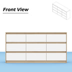 Cassettiera con 9 cassetti da 63 W, cassettiera decorativa per soggiorno, camera da letto