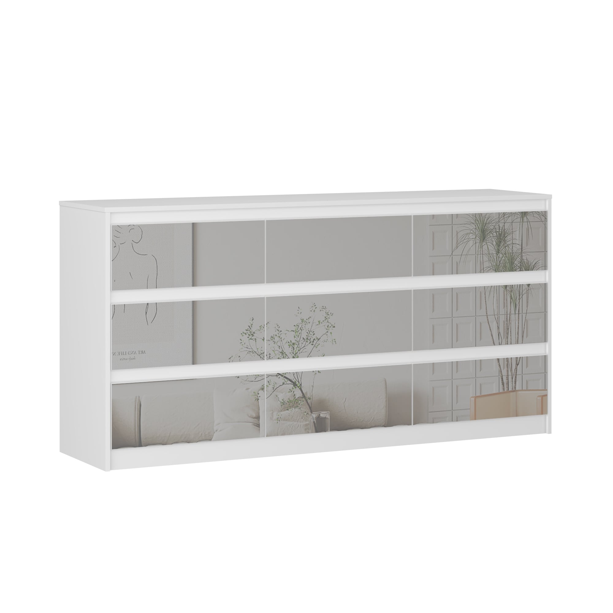 Cassettiera con 9 cassetti da 63 W, cassettiera decorativa per soggiorno, camera da letto