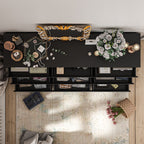 Cassettiera con 9 cassetti da 63 W, cassettiera decorativa per soggiorno, camera da letto