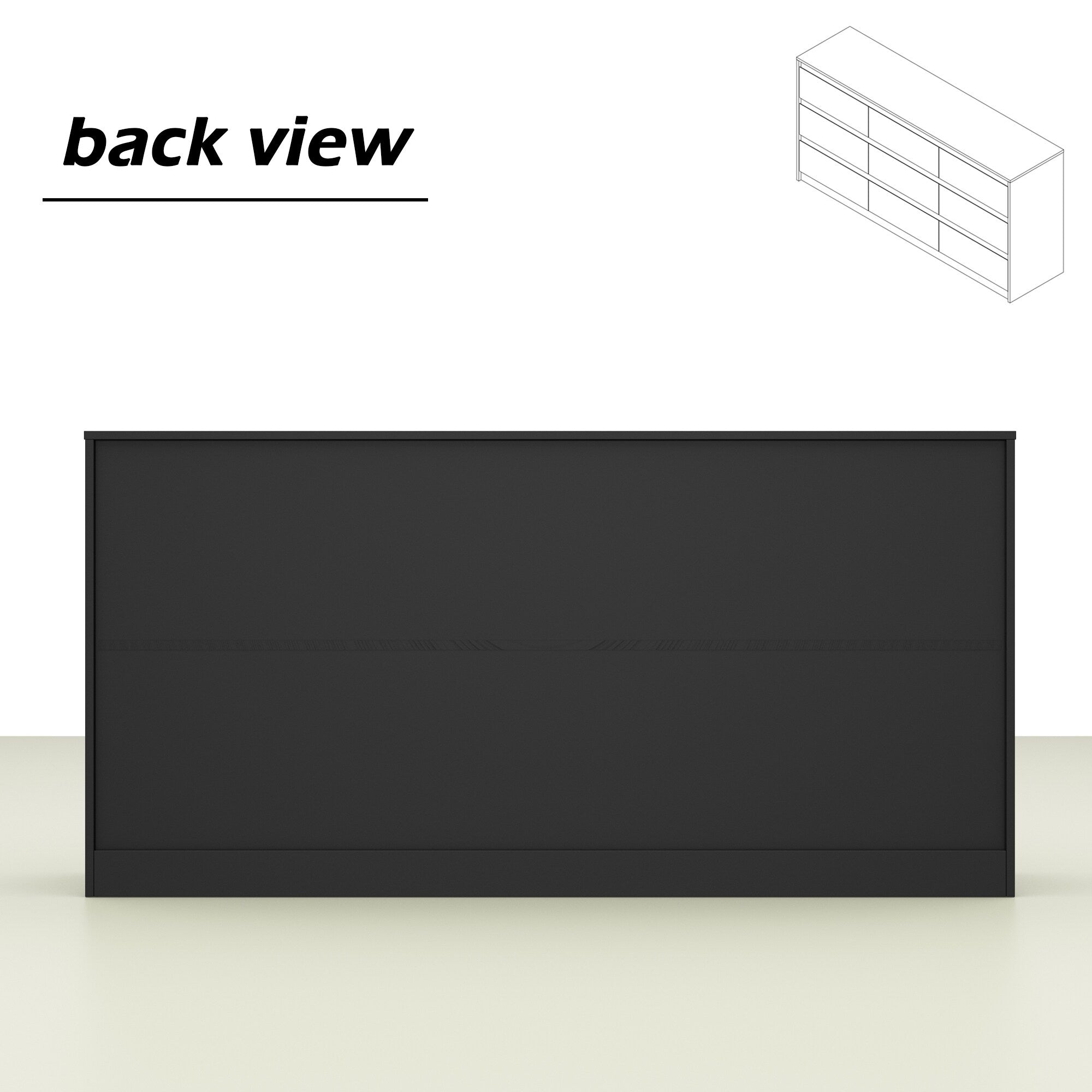 Cassettiera con 9 cassetti da 63 W, cassettiera decorativa per soggiorno, camera da letto