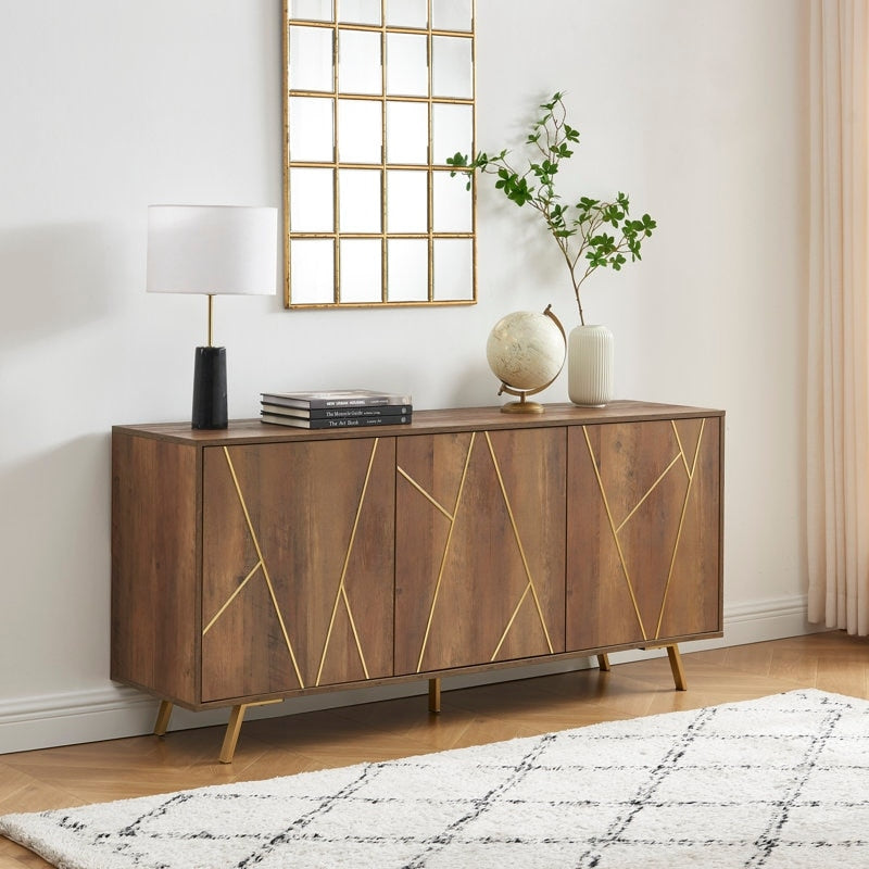 Mobiletto portaoggetti in legno da 63'' W