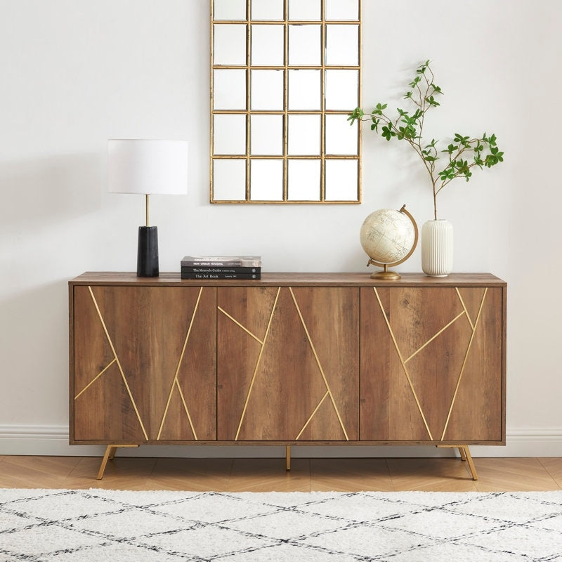 Mobiletto portaoggetti in legno da 63'' W