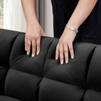 Divano letto convertibile 3 in 1 in velluto da 64,96 pollici con schienale regolabile, tasca portaoggetti e capacità di peso di 500 libbre