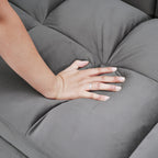 Divano letto convertibile 3 in 1 in velluto da 64,96 pollici con schienale regolabile, tasca portaoggetti e capacità di peso di 500 libbre