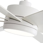 Ventilatore da soffitto a LED nero da 65 pollici a 8 pale con luce e telecomando