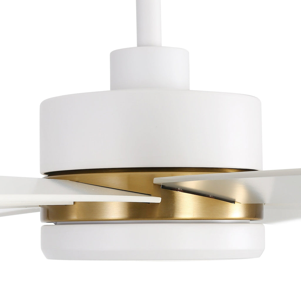 Ventilatore da soffitto a LED nero da 65 pollici a 8 pale con luce e telecomando