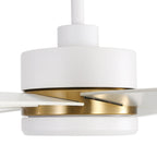 Ventilatore da soffitto a LED nero da 65 pollici a 8 pale con luce e telecomando